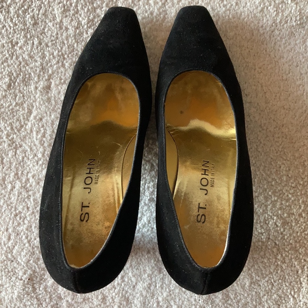 St John black suede heels made in Italy - Picture 2 of 6
